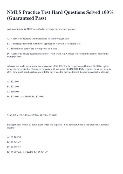 how hard is the nmls test to pass|is the nmls test hard.